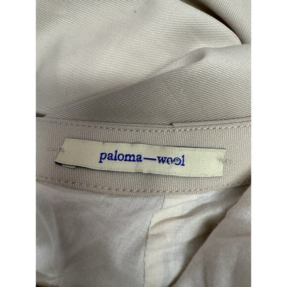 Paloma Wool Teresa Linen Wool Blend Dress Beige Backless Strappy XL - Picture 14 of 15